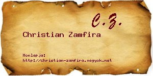 Christian Zamfira névjegykártya